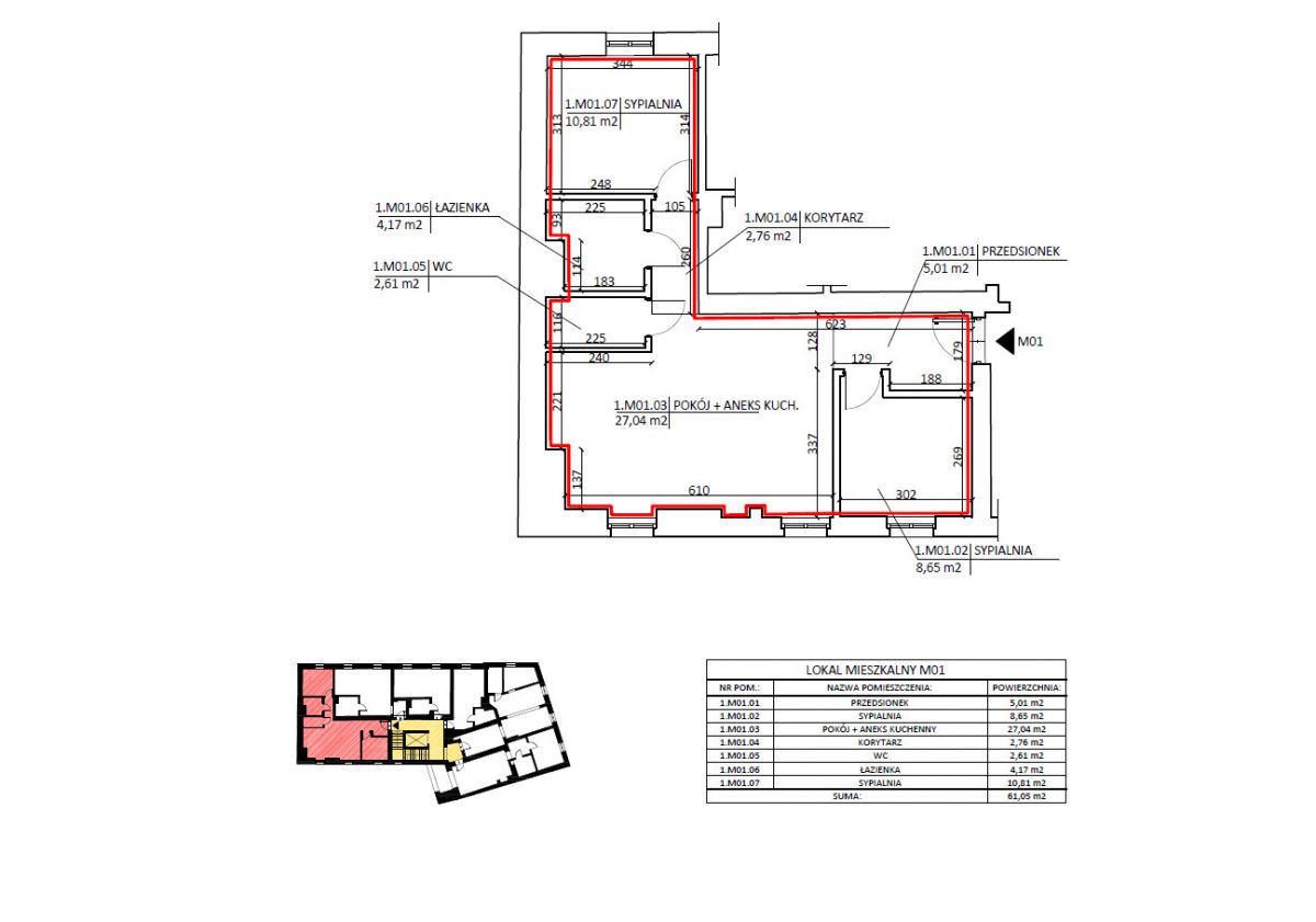 Mieszkanie - 3 pokoje - 61 m² - winda - ul. Kalwaryjska Kraków Stare Podgórze