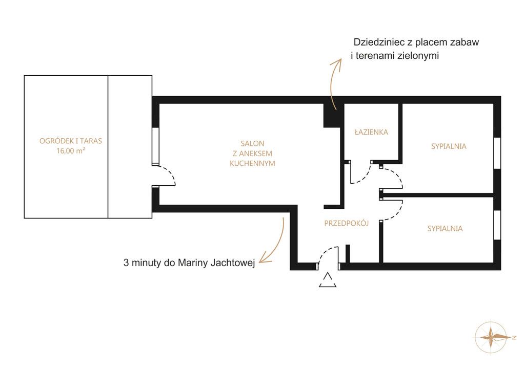 Apartment - 3 rooms - 54 m² - elevator - St. Barbara's Street city center