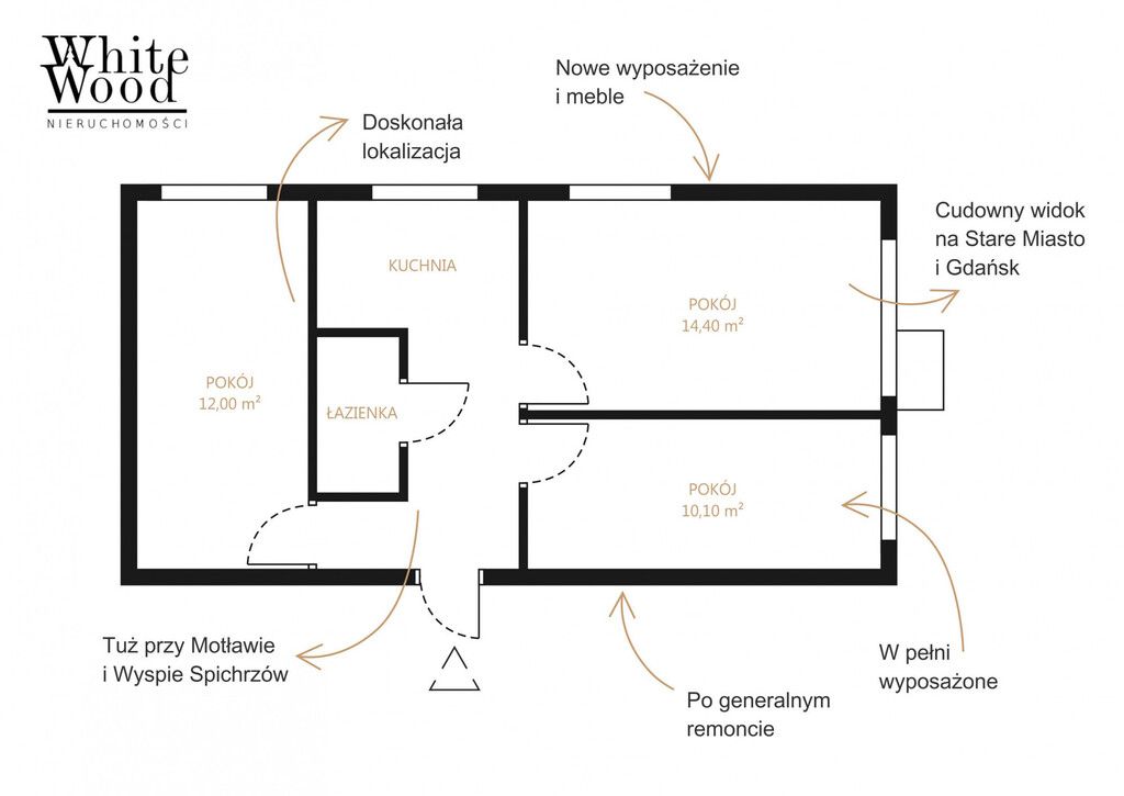 Apartment - 3 rooms - 52 m² - elevator - Długie Ogrody city center