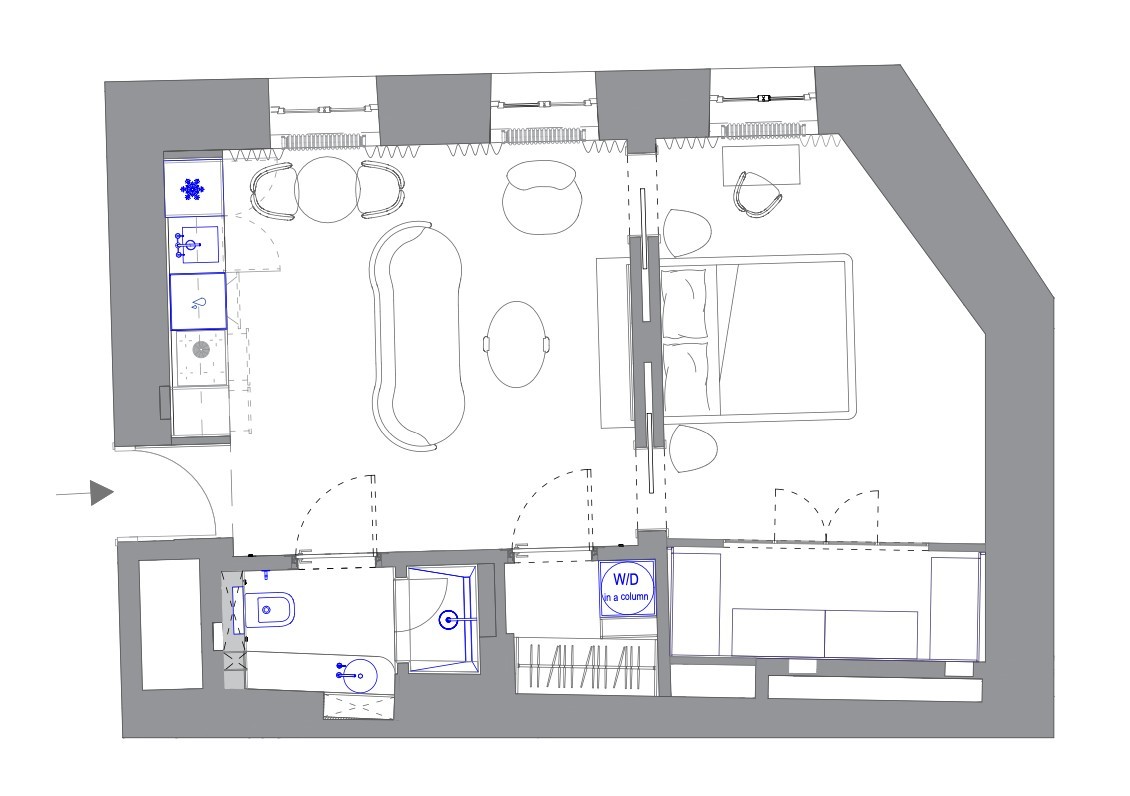 Apartment - 2 rooms - 46 m² - elevator - Foksal St. Warsaw Śródmieście