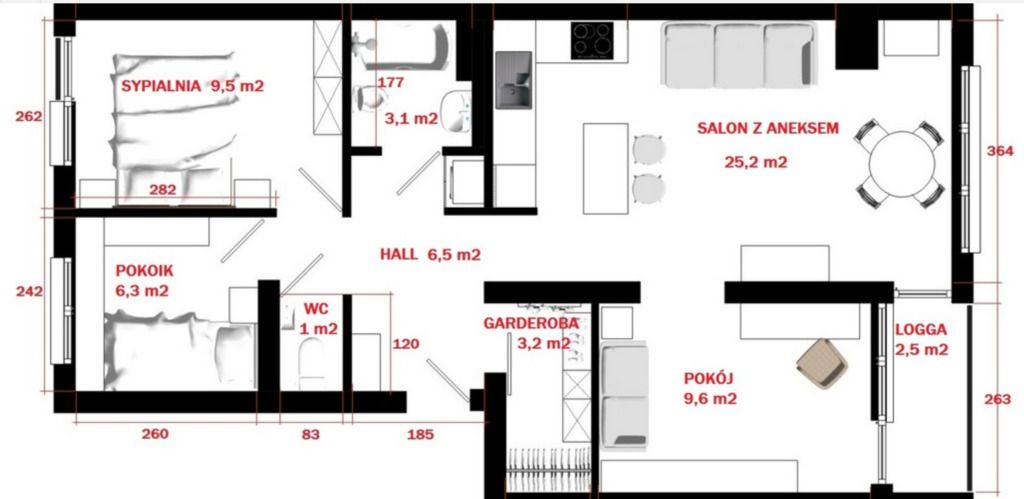 Mieszkanie - 4 pokoje - 64 m² - ul. Romana Pazińskiego Warszawa