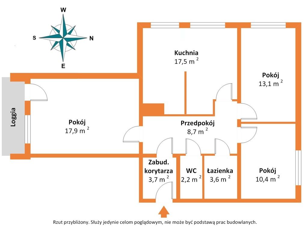 Mieszkanie - 3 pokoje - 81 m² - ul. Ksawerego Pruszyńskiego Legnica