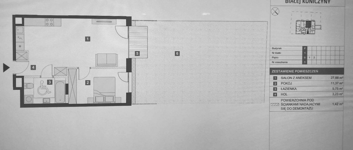 Mieszkanie - 2 pokoje - 50 m² - ul. Białej Koniczyny Warszawa Mokotów Stegny