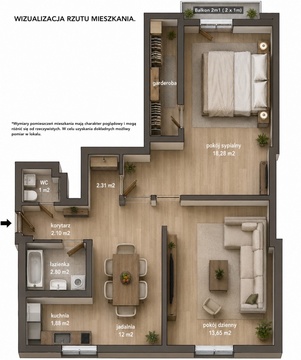 Mieszkanie - 2 pokoje - 54 m² - ul. Grochowska Warszawa Praga-Południe Grochów