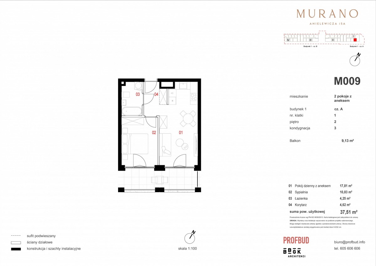 Mieszkanie - 2 pokoje - 38 m² - ul. Mordechaja Anielewicza Warszawa Śródmieście Muranów