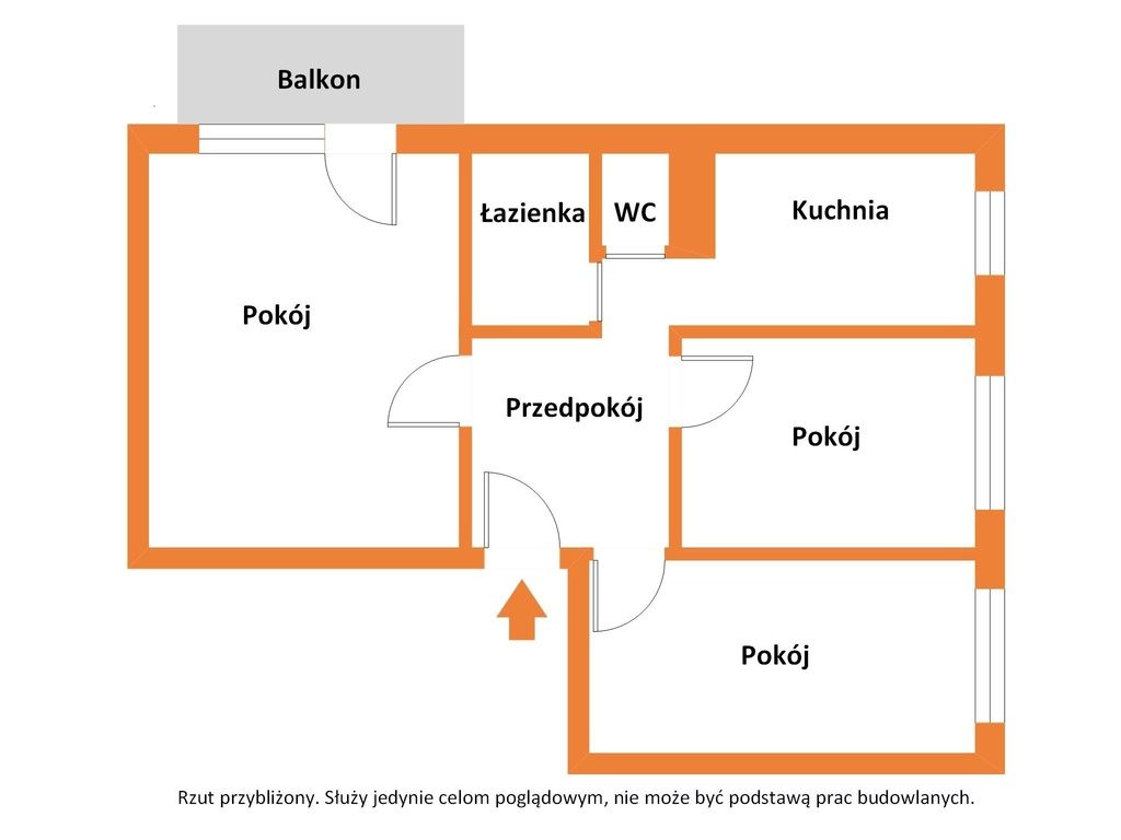 Apartamento - 3 habitaciones - 53 m² - c. Janusza Kusocińskiego Łódź Polesie
