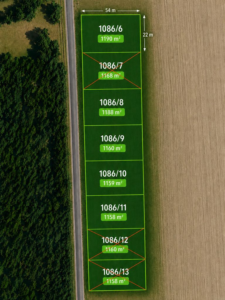 Grundstück - 1190 m² - Ścichawa