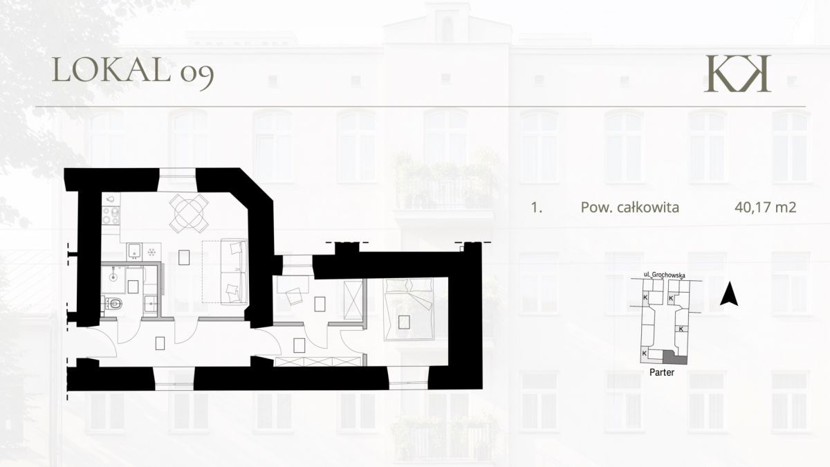 Apartment - 3 rooms - 40 m² - Grochowska St. Warsaw Praga-Południe Kamionek