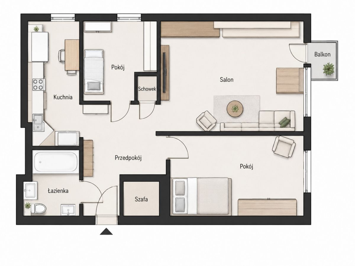 Apartamento - 3 habitaciones - 48 m² - c. Jana Maklakiewicza Varsovia Mokotów Wyględów