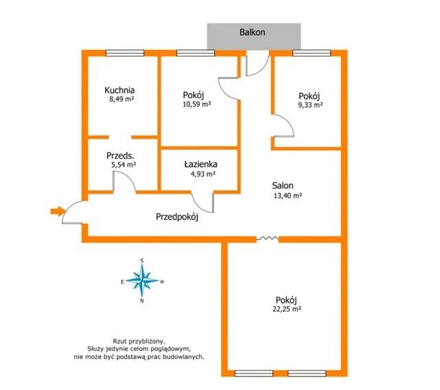 Квартира - 4 комнаты - 93 м² - ал. H. Kołłątaja Będзин