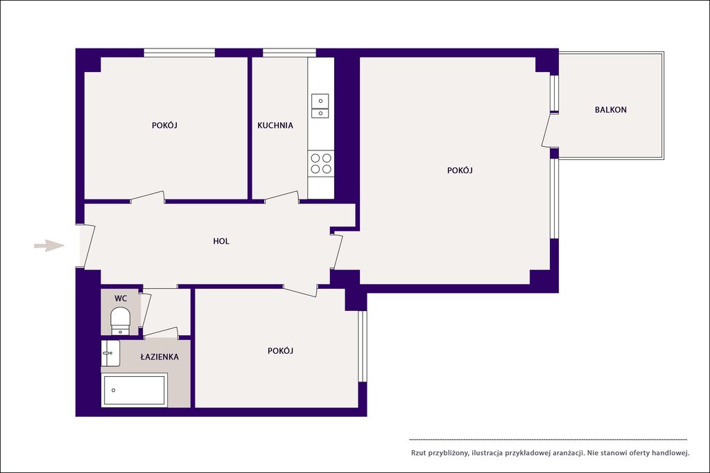 Mieszkanie - 3 pokoje - 64 m² - winda - ul. Jana Sebastiana Bacha Warszawa Mokotów