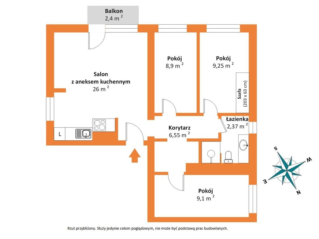 Appartamento - 4 stanze - 66 m² - via 17 Stycznia Leszno