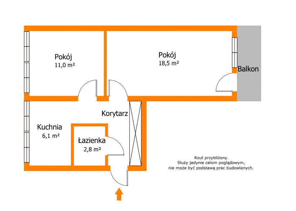 Appartamento in vendita, 2 stanze, 46 m² — ul. Rojna, Łódź