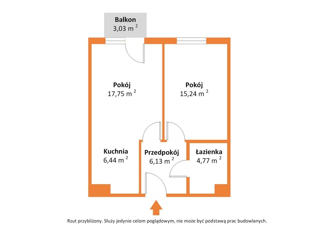 Apartment - 2 rooms - 50 m² - elevator - ul. Stanisława Przybyszewskiego Łódź Widzew