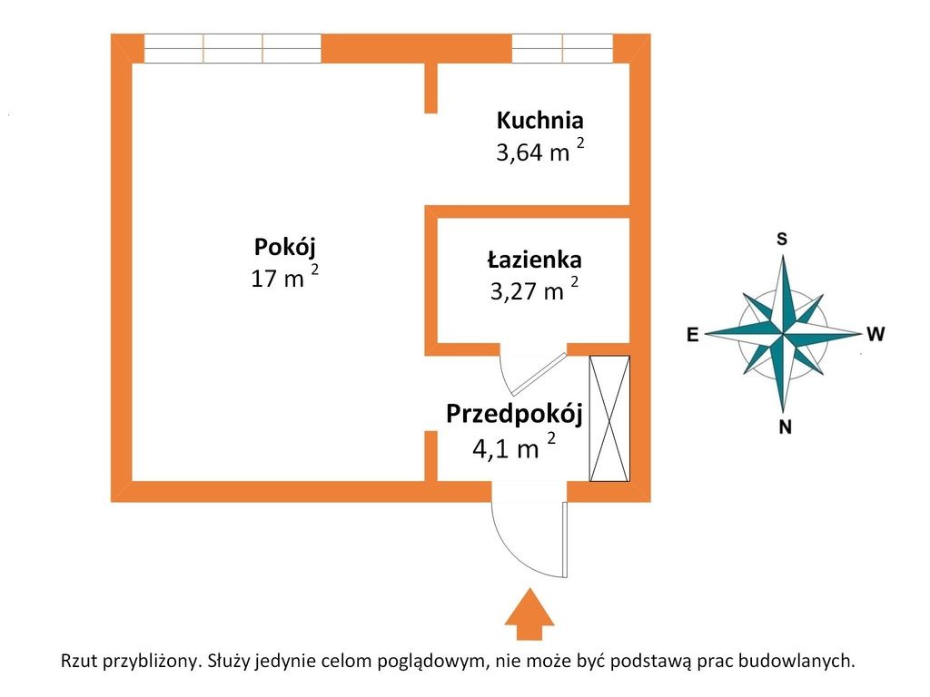 Apartamento - 1 habitación - 27 m² - c. Kołowa Łódź