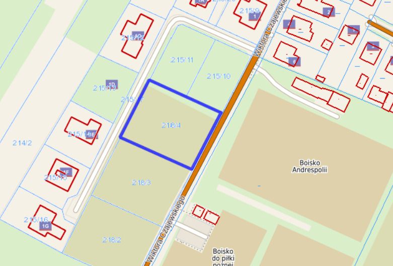 Działka - 1944 m² - ul. Wiktora Czajewskiego Łódź