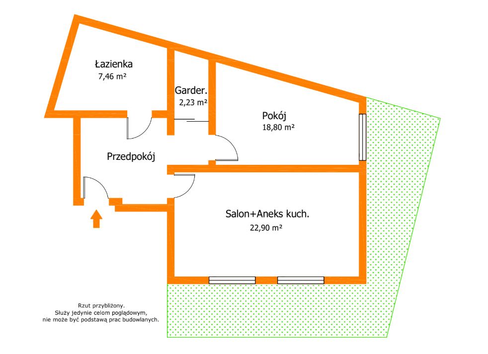 Apartment - 2 rooms - 58 m² - Iglasta St. Łódź