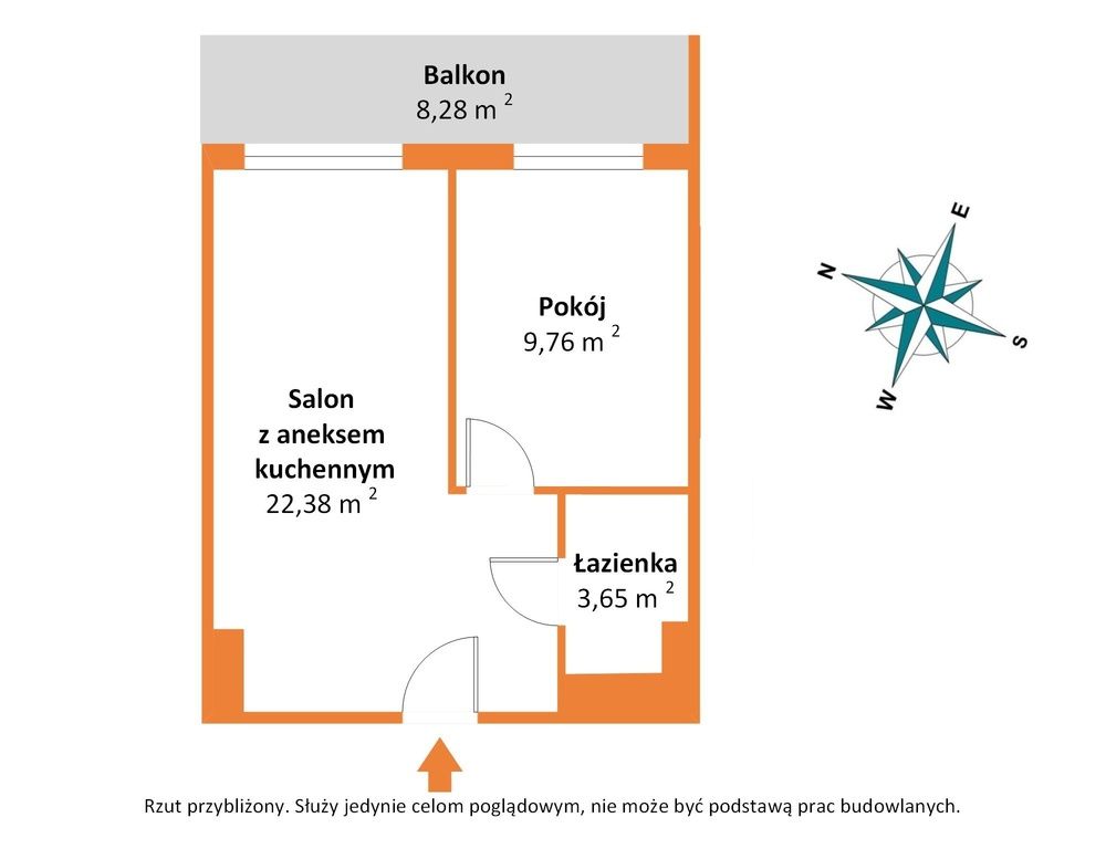 Apartamento - 2 habitaciones - 36 m² - ascensor - c/ Smugowa Pabianice