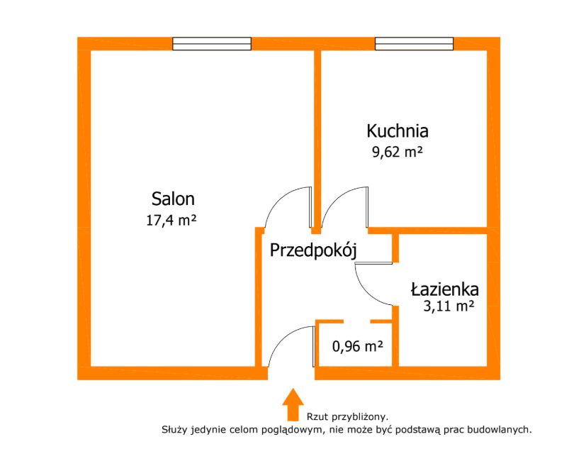 Appartamento - 1 stanza - 34 m² - via Zielona Łódź