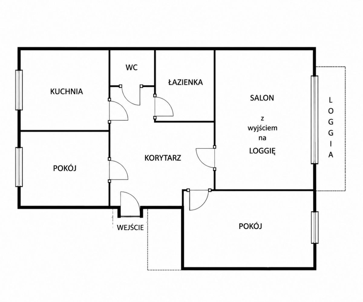 Apartment - 3 rooms - 53 m² - Kazimierz Brodziński Street Bydgoszcz