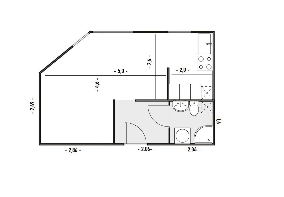 Wohnung - 1 Zimmer - 29 m² - Aufzug - ul. Żabiniec Kraków