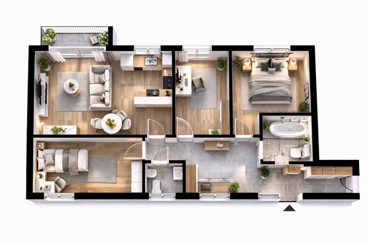 Mieszkanie - 4 pokoje - 68 m² - winda - ul. Janowska Gdynia Cisowa