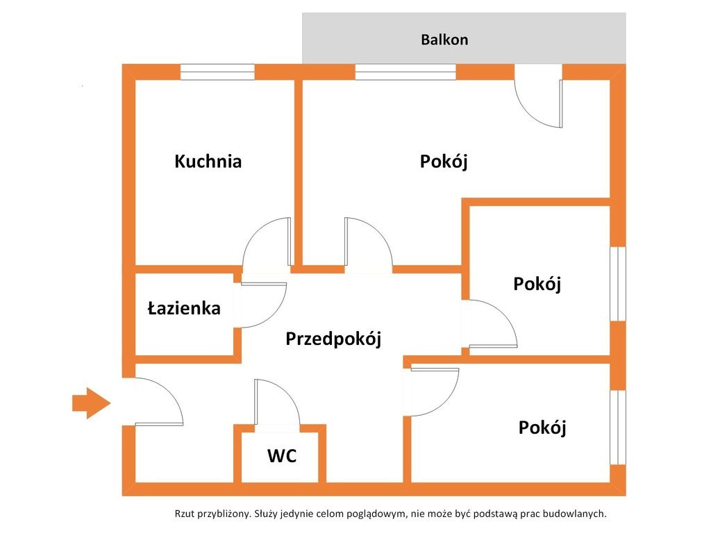 Apartment - 3 rooms - 65 m² - Rzgowska St. Łódź