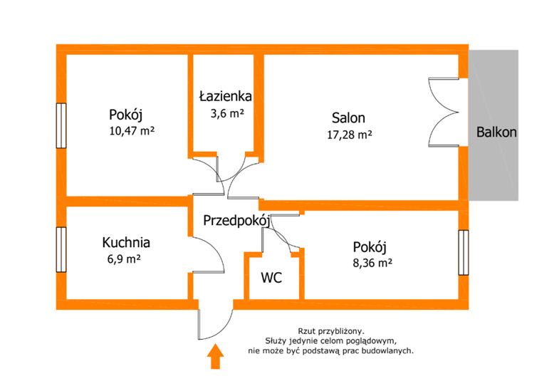 Mieszkanie - 3 pokoje - 52 m² - ul. Rodziny Bujnowskich Łask