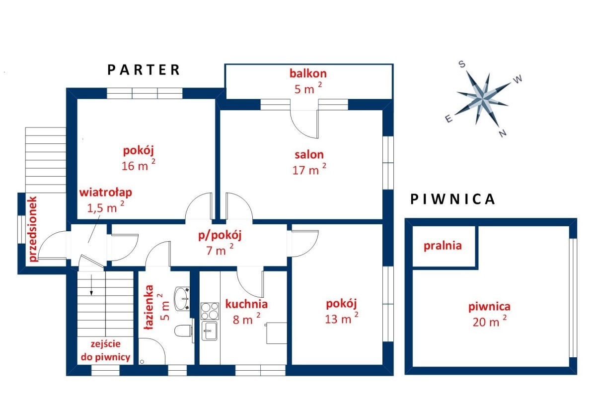 Квартира - 3 комнаты - 68 м² - ул. Czubińska Milanówek
