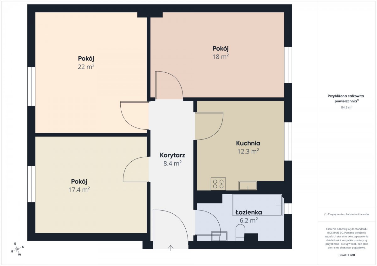 Mieszkanie - 3 pokoje - 84 m² - ul. Stanisława Ogórka Zabrze