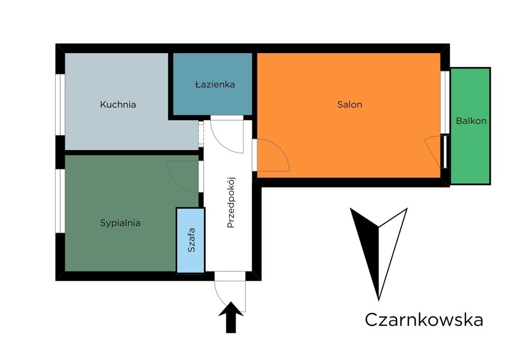 Mieszkanie - 2 pokoje - 42 m² - ul. Czarnkowska Łódź Bałuty