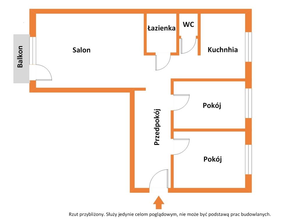 Wohnung - 3 Zimmer - 56 m² - ul. 10 Lutego Wejherowo