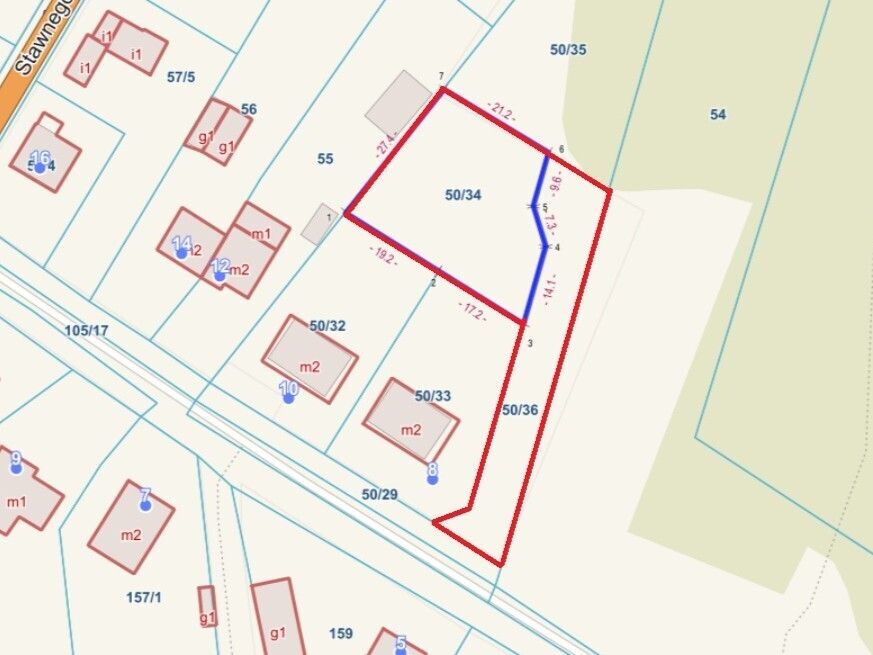 부지 - 805 m² - ul. 1 Maja Rosnówko