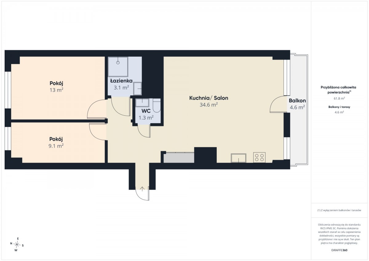 Appartamento - 3 stanze - 62 m² - via Józefa Ryszki Chorzów Klimzowiec