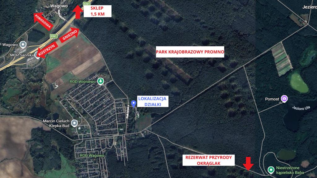 Działka - 1193 m² - ul. Wilcza Wagowo