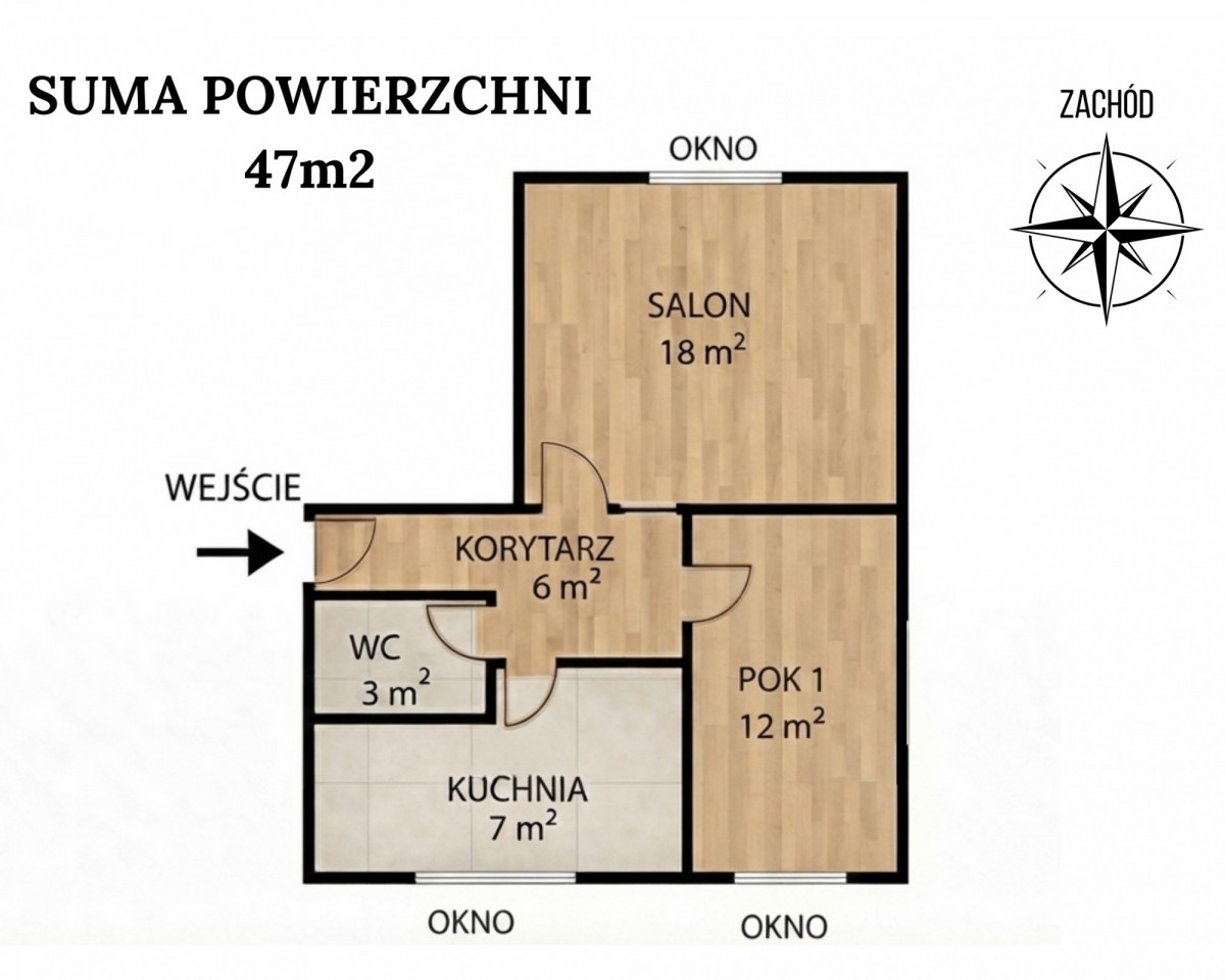 Appartamento - 2 stanze - 50 m² - via Zjednoczenia Biedrusko