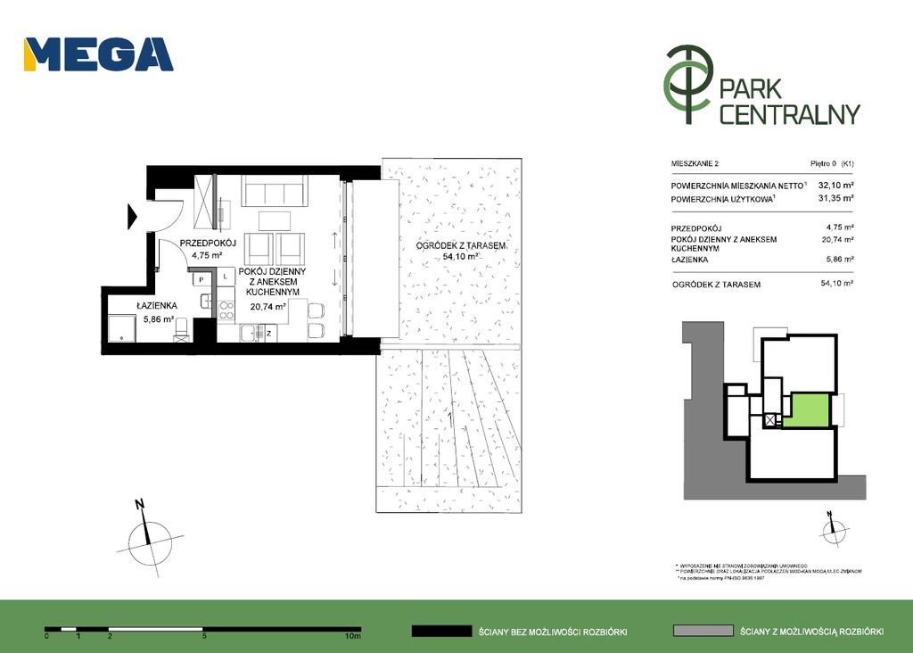 Apartamento - 1 habitación - 31 m² - ascensor - c/ Legionów Gdynia Wzgórze Św. Maksymiliana