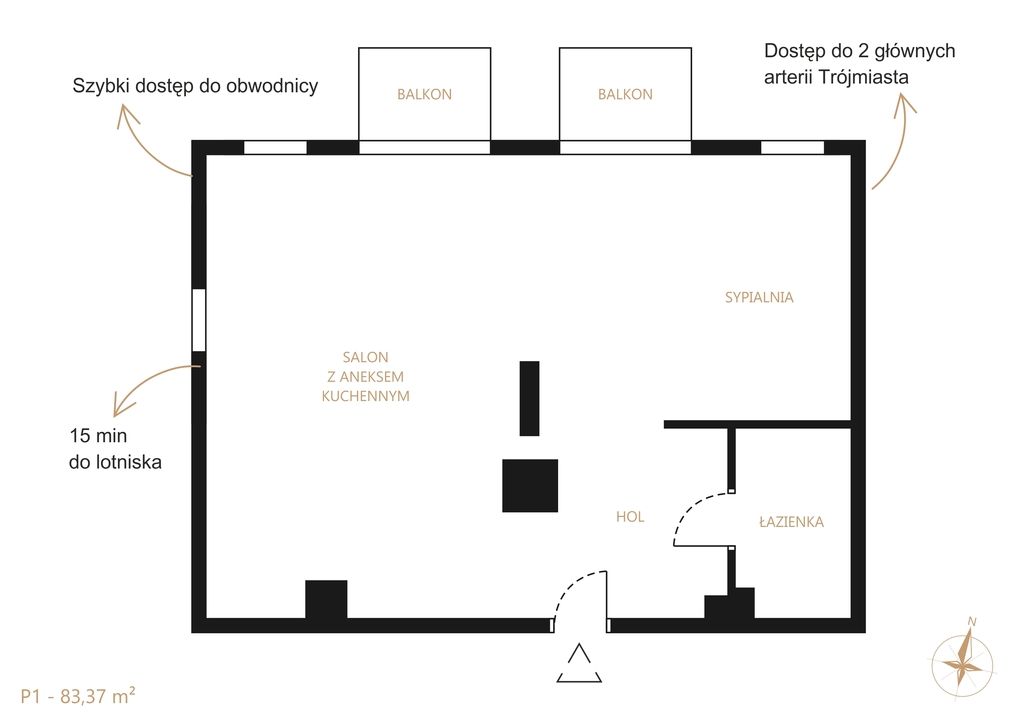 Premises - 83 m² - ul. Juliusza Słowackiego Gdańsk