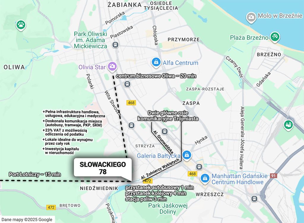 Apartment - 4 rooms - 87 m² - elevator - ul. Juliusza Słowackiego Gdańsk Wrzeszcz