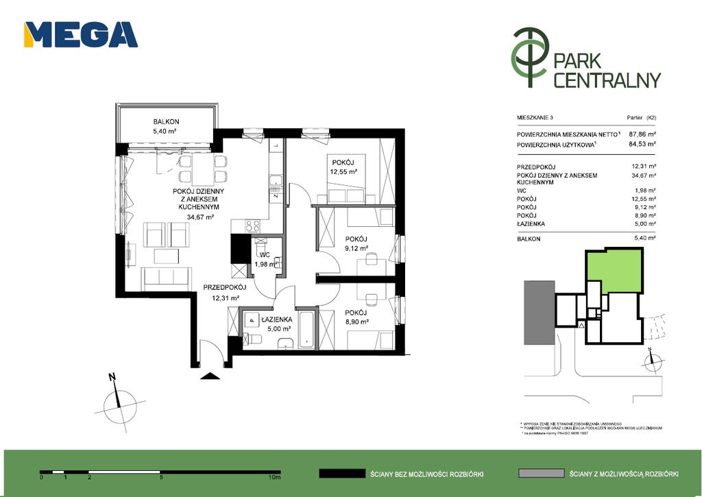 Mieszkanie - 4 pokoje - 85 m² - winda - ul. Legionów Gdynia Wzgórze Św. Maksymiliana