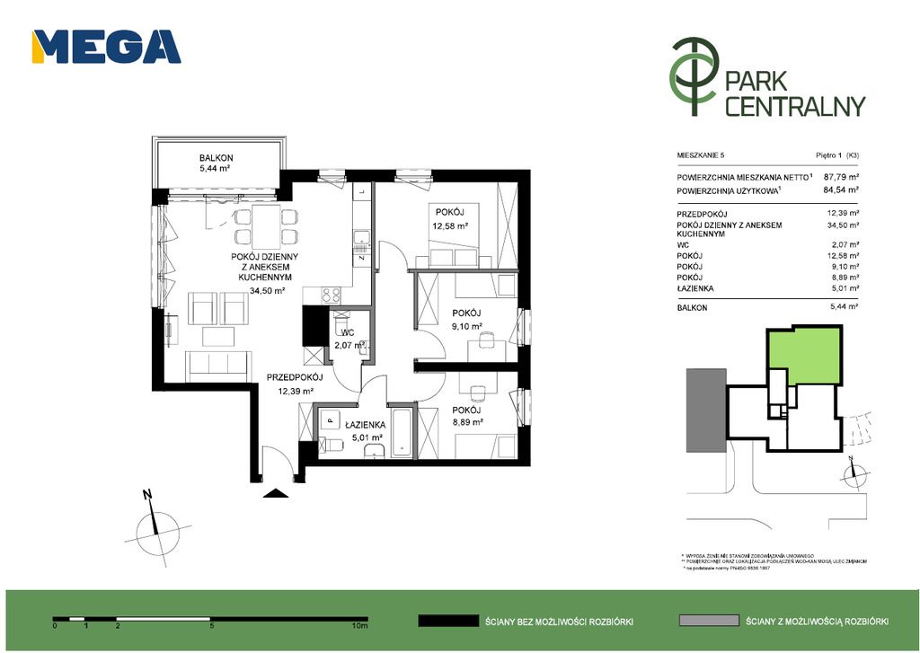 Appartamento - 4 camere - 85 m² - ascensore - via Legionów Gdynia Wzgórze Św. Maksymiliana