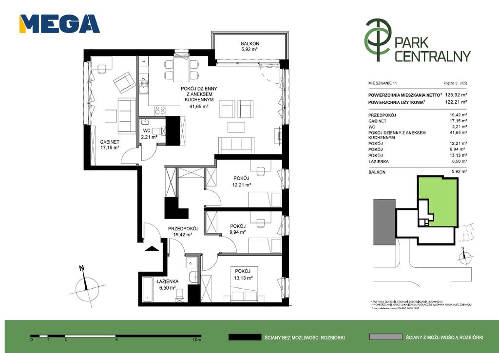 Appartamento - 5 stanze - 122 m² - ascensore - via Legionów Gdynia Wzgórze Św. Maksymiliana