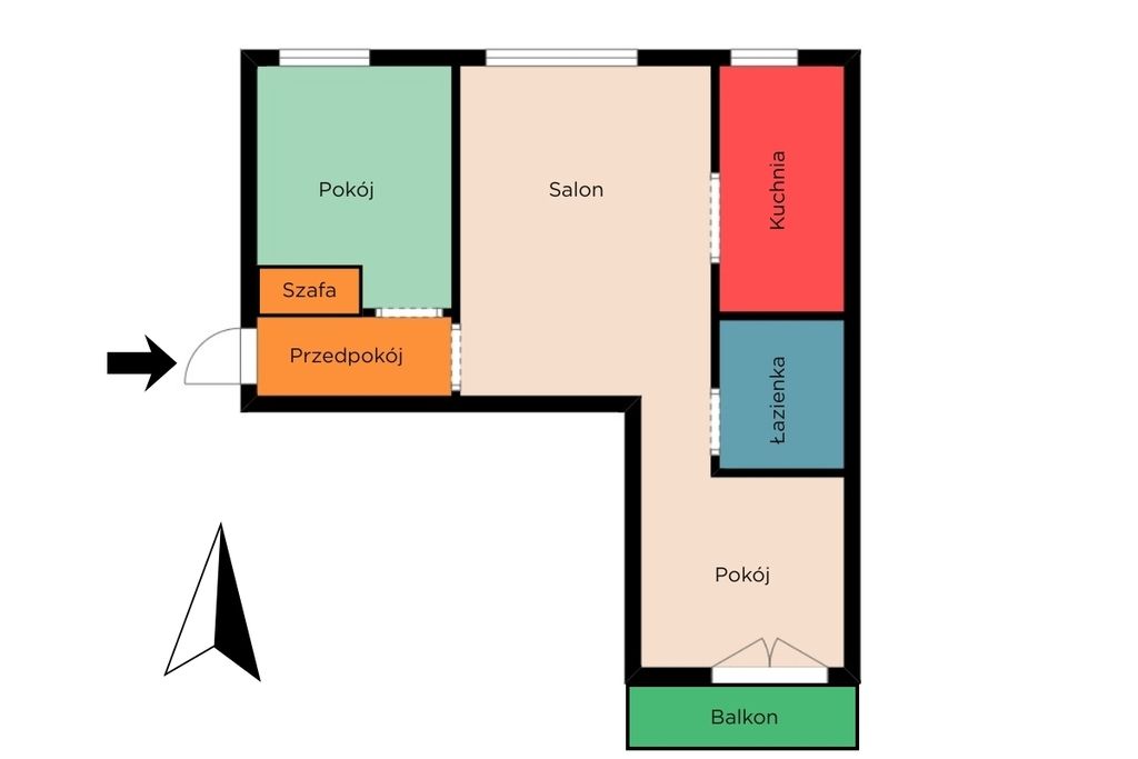아파트 - 3개 방 - 50 m² - ul. Prezydenta Gabriela Narutowicza Łódź Śródmieście