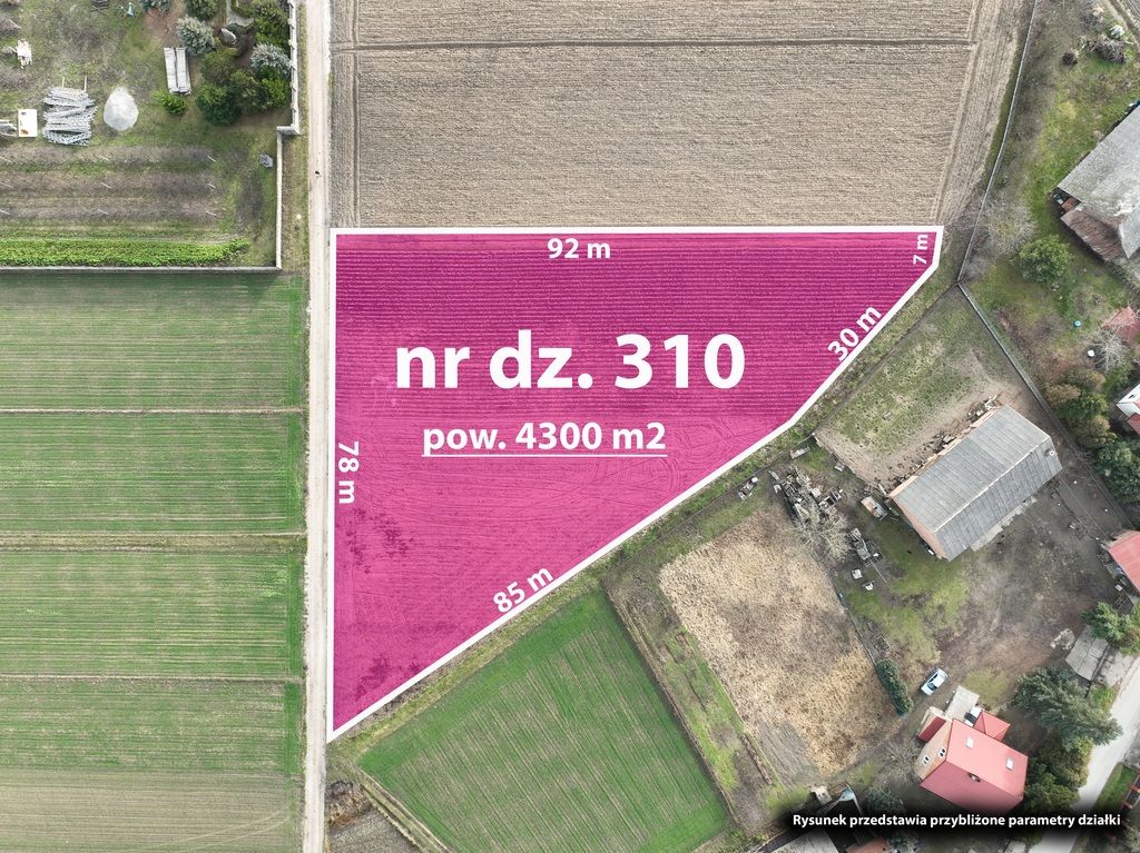 Plot - 4300 m² - Łęg