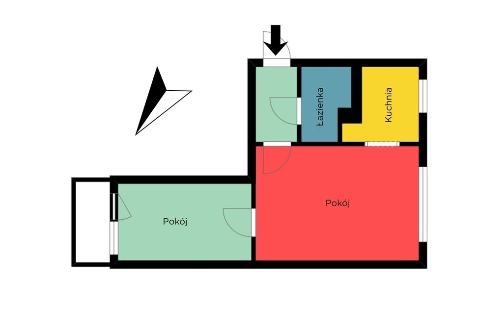 Квартира - 2 комнаты - 37 м² - лифт - ул. Игнация Падеревского, Лодзь Гурна