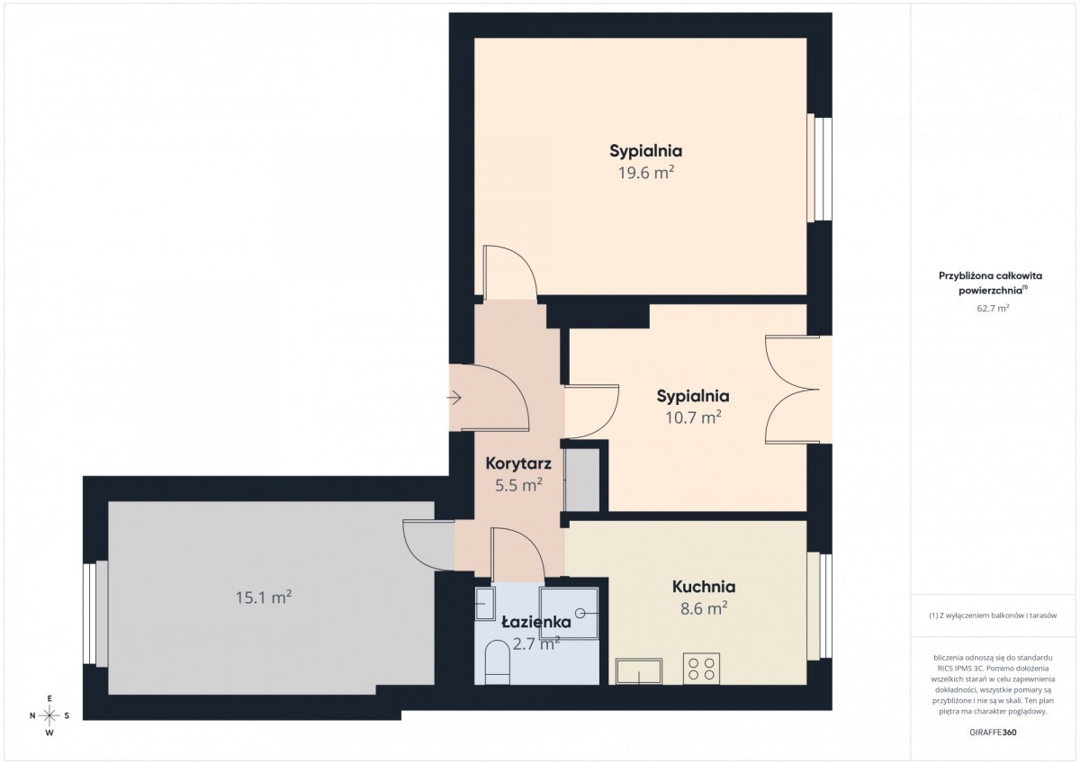 Apartamento - 3 habitaciones - 63 m² - c. Kołobrzeska Katowice Ligota