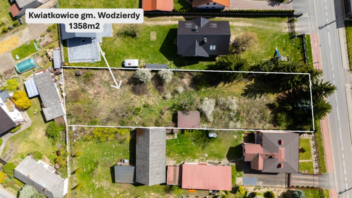 Terreno - 1358 m² - c/ Łaska Kwiatkowice