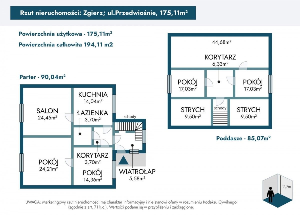 Casa - 5 habitaciones - 195 m² - calle Przedwiośnie Zgierz Rudunki