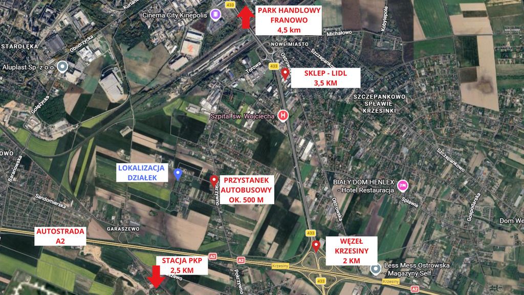 Plot - 1460 m² - Ropczycka St. Poznań Pokrzywno