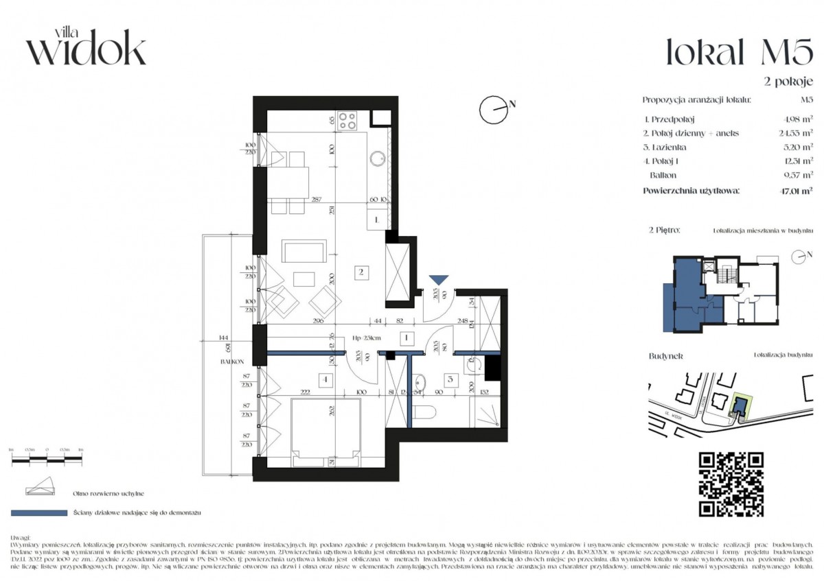 Apartment - 2 rooms - 47 m² - Widok St. Katowice Dąb
